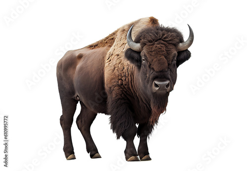bison buffalo on transparent background