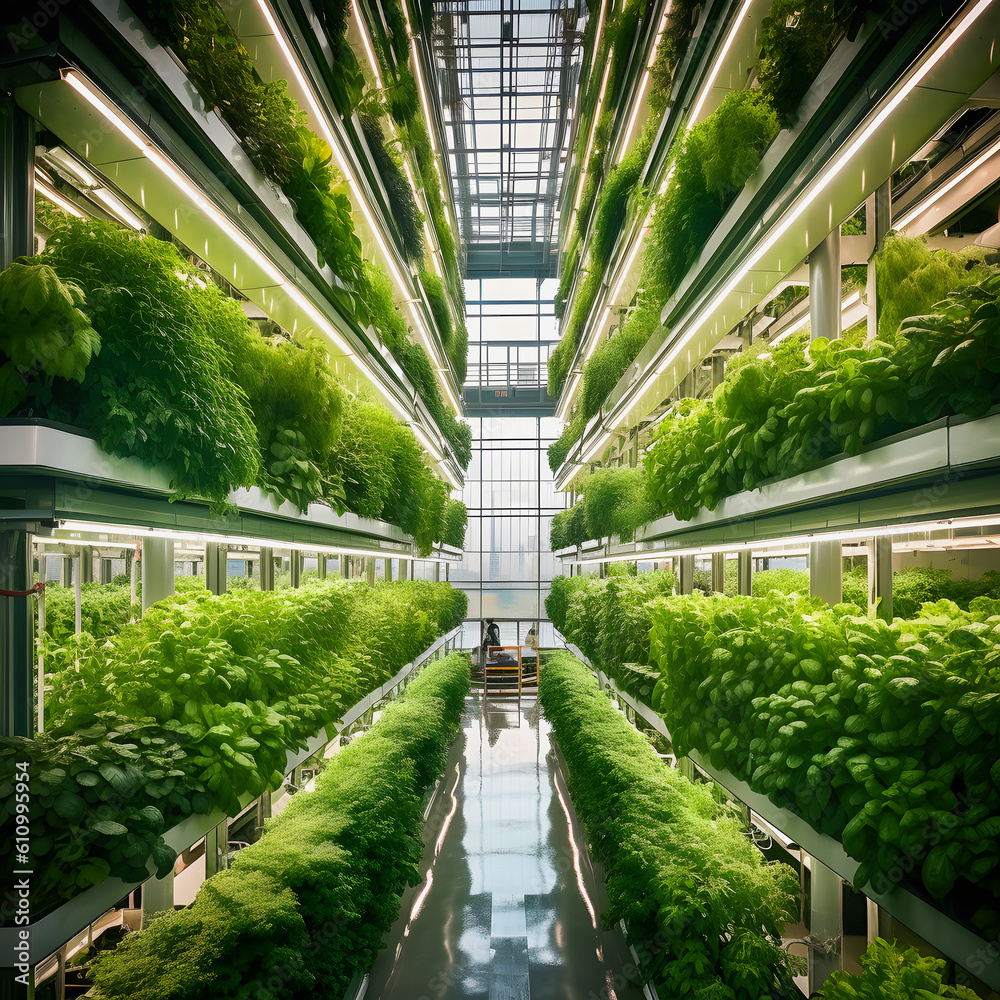 Harmony of Technology and Nature: State-of-the-Art Smart Garden in a Spacious Greenhouse