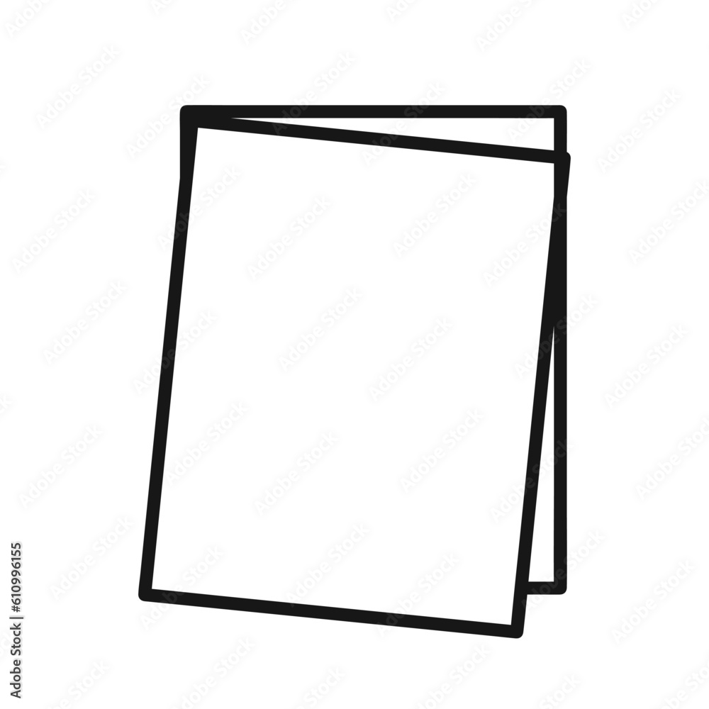 white paper hand drawn stationery vector white paper hand drawn stationery vector