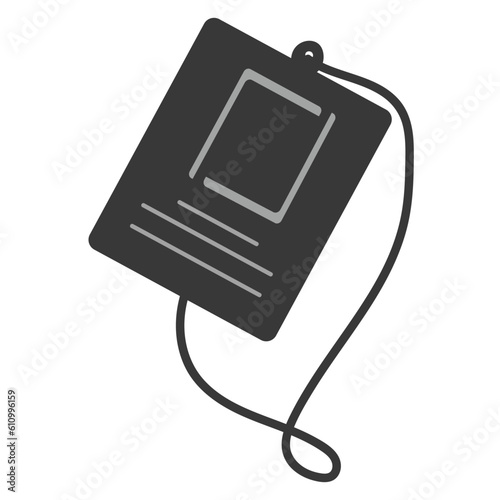 name tag hand drawn stationery vector