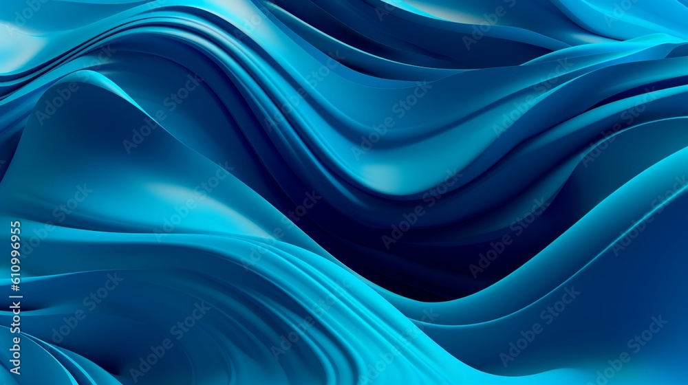 abstract blue wave background, generative ai abstract blue wave background, generative ai