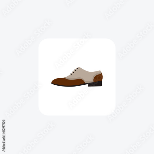  Brogues Classic Detail Minimalist Flat Icon 

