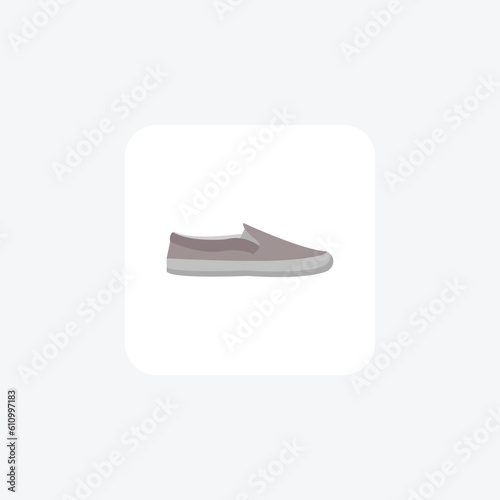 Slip-On Shoes Effortless Comfort Minimalist Flat Icon 


