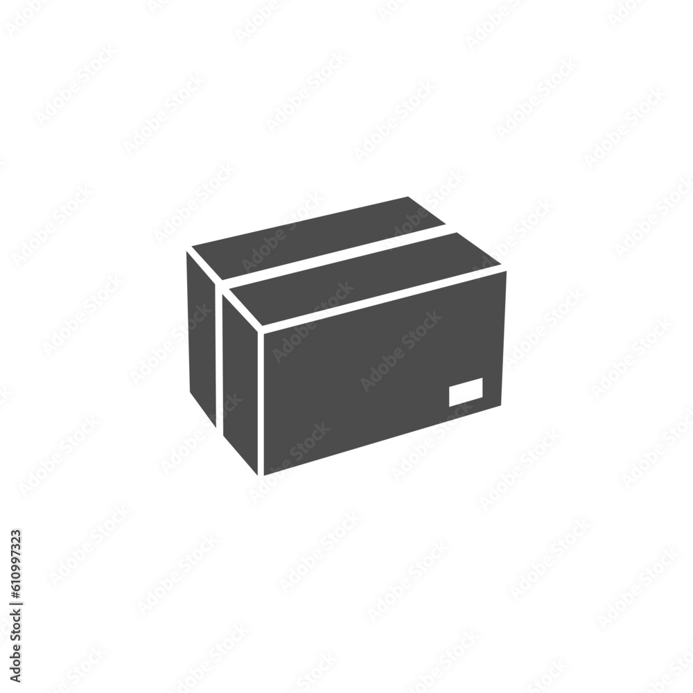 Box icon vector sign in modern flat style Box icon vector sign in modern flat style