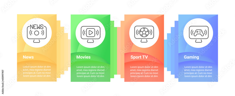 TV programs infographic chart design template. Television show ...