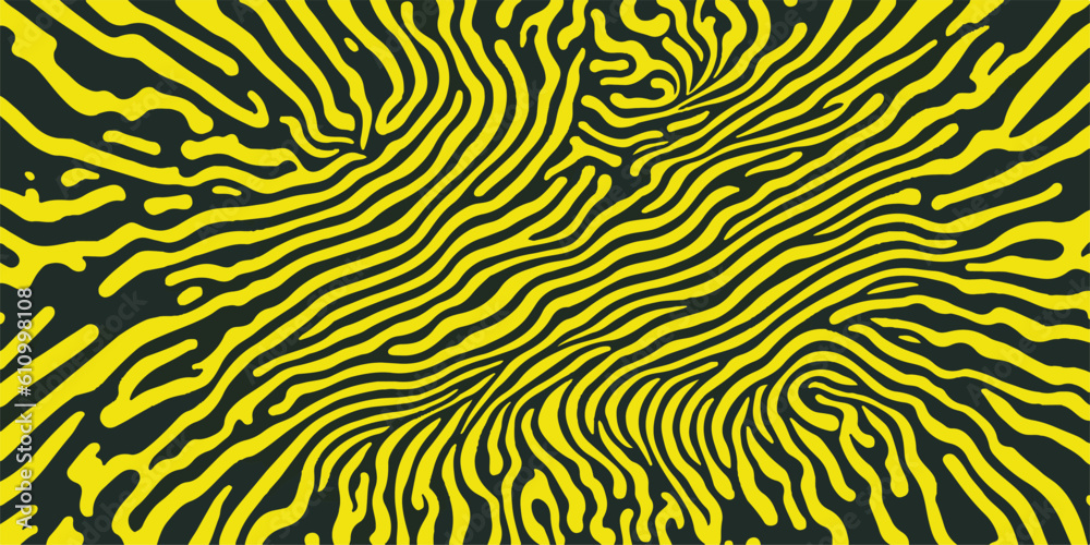 Black yellow retro background. Yellow stripes on a black background.