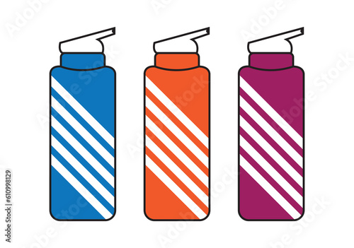 Abstract Vector Colorful Water Bottle Icon Design Template