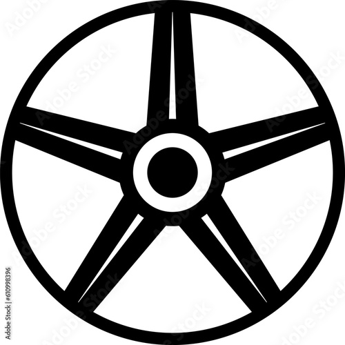 Wheel rims car and truck wheels vector illustration.