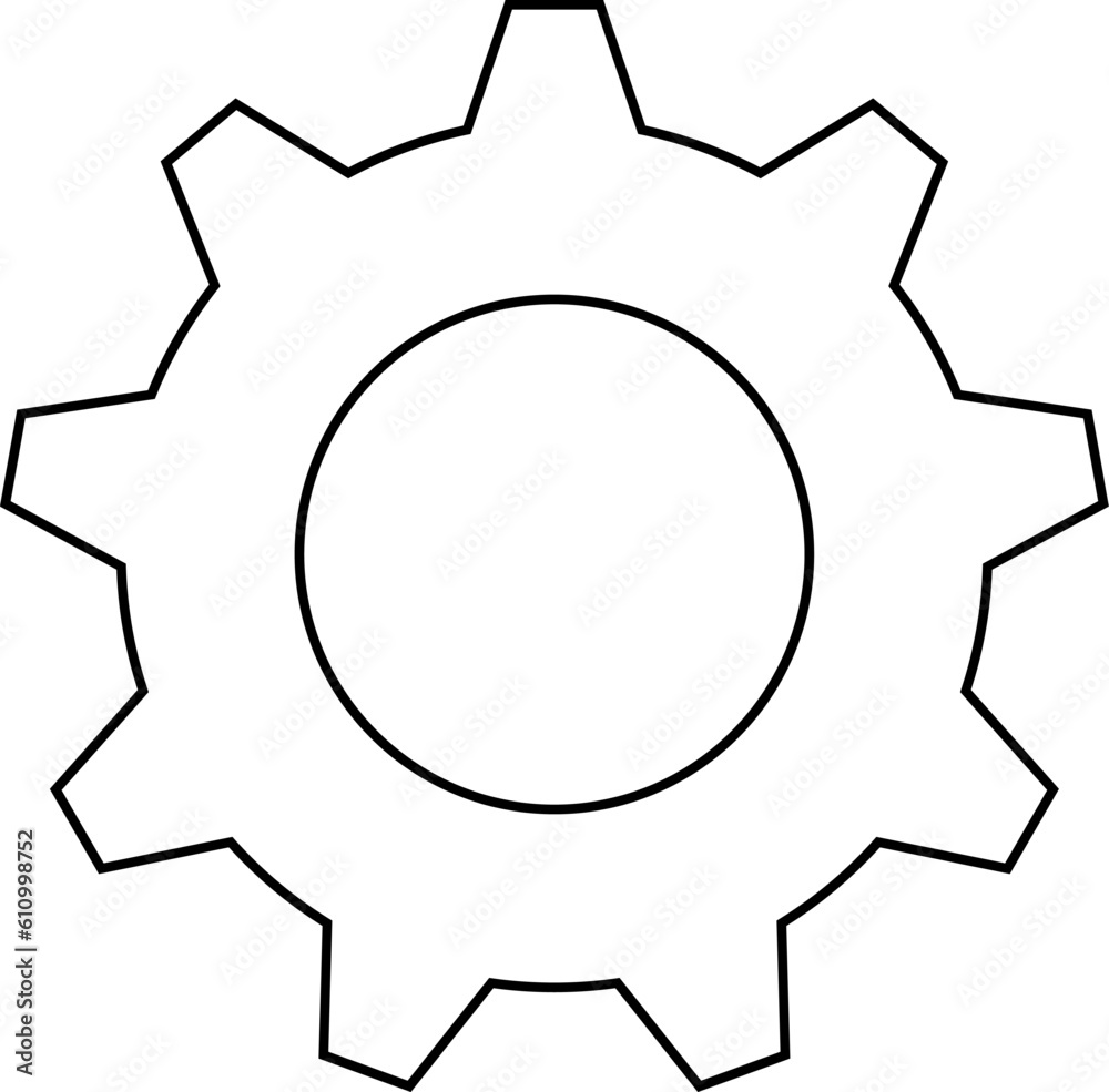 Gear icon. Connected cogs gears. Business Gear wheel isolated on white background. Vector illustration. Gear icon. Connected cogs gears. Business Gear wheel isolated on white background. Vector illustration.
