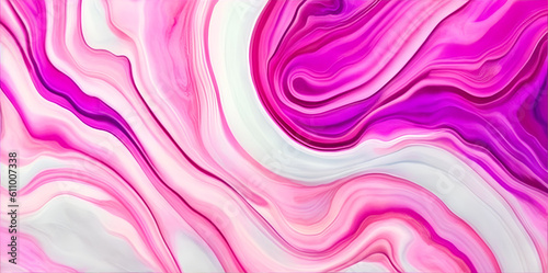Beautiful abstract fluid art background texture. ink and pink mixed texture. Generative AI.