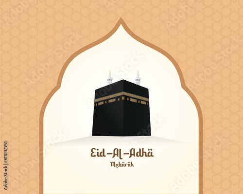 Eid ul Adha Mubarak, Islamic vector background. Eid Mubarak and Hajj concept vector background.