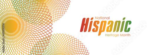 Hispanic National Heritage Month in September and October. Hispanic and Latino culture. Latin American patterns. Vector