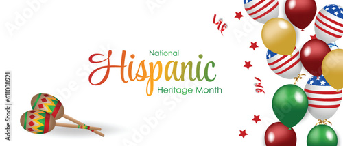 Hispanic National Heritage Month in September and October. Hispanic and Latino culture. Latin American patterns. Vector