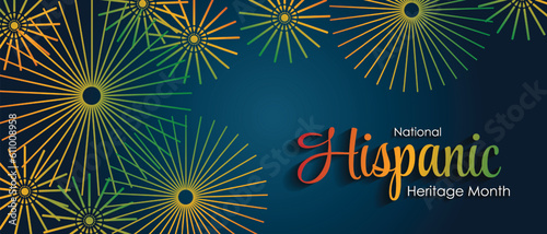 Hispanic National Heritage Month in September and October. Hispanic and Latino culture. Latin American patterns. Vector