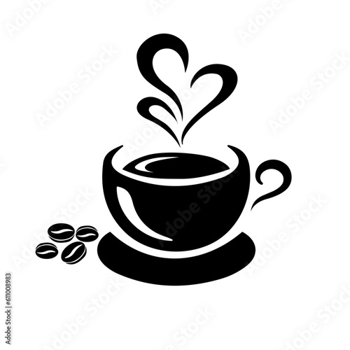 cup of coffee with hearts