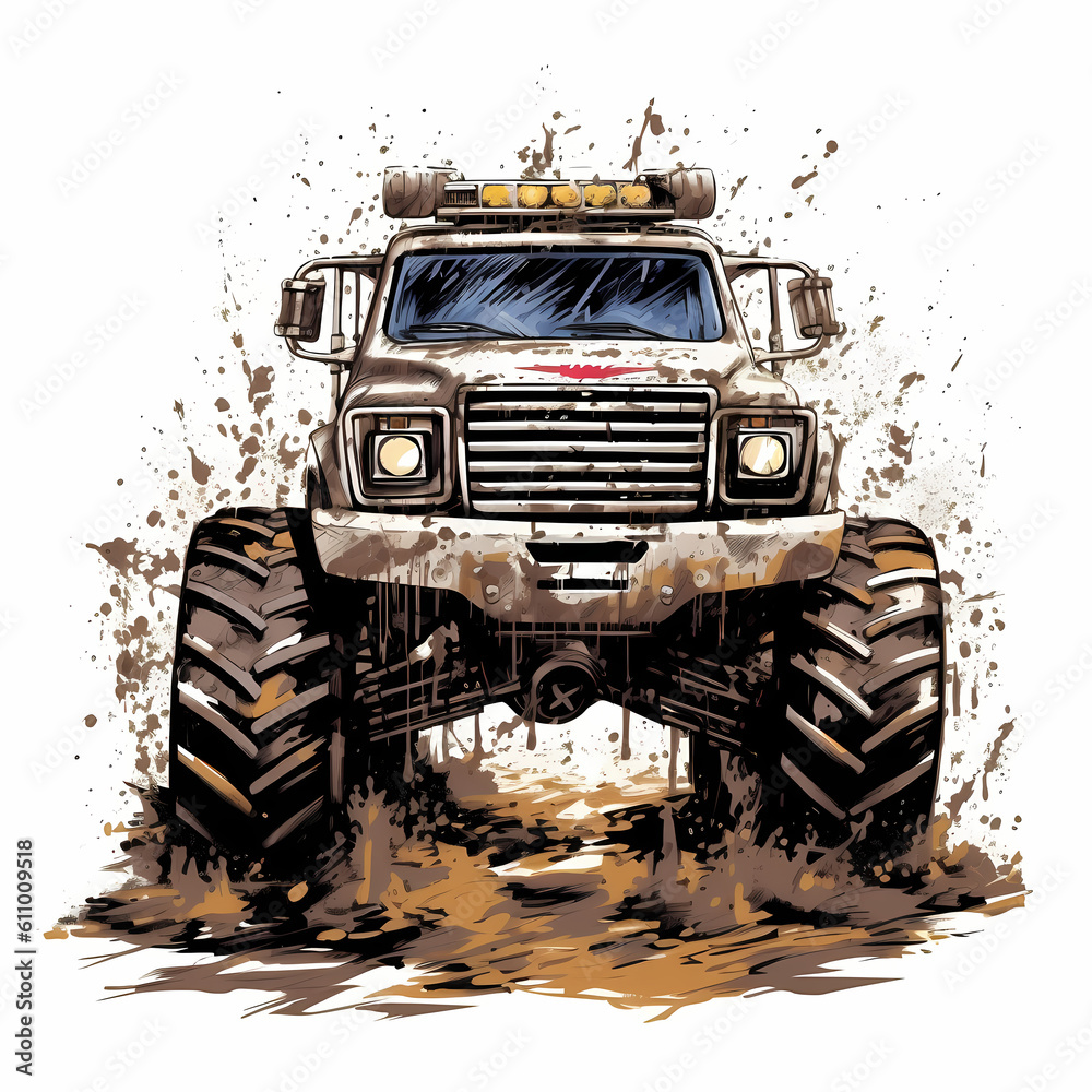 Monster Truck. Generative AI Monster Truck. Generative AI