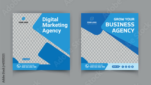 digital marketing social media poster template design. corporate business ads for social media post design.
