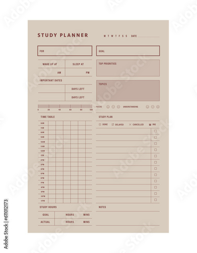 Project Study Planner. (Love)