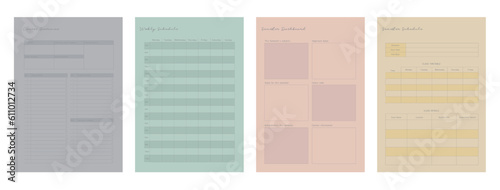 set of Semester Planner. 