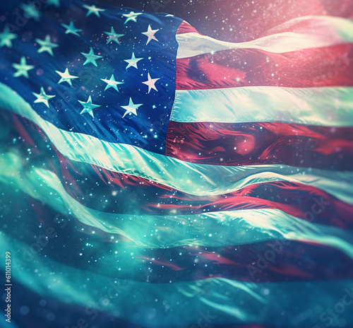 American flag background, happy fourth of july and 4th july america. Generative AI