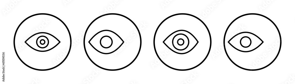 Eye icon set illustration. Eye sign and symbol. Look and Vision icon. Eye icon set illustration. Eye sign and symbol. Look and Vision icon.