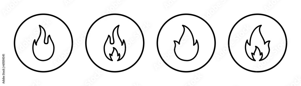 Fire icon set illustration. fire sign and symbol Fire icon set illustration. fire sign and symbol