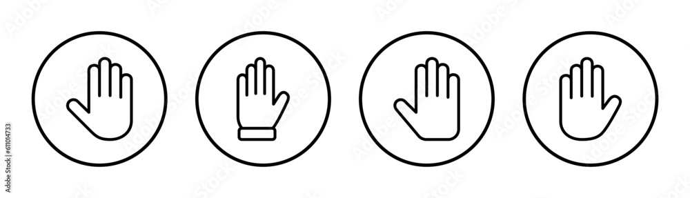 Hand icon set illustration. hand sign and symbol. hand gesture Hand icon set illustration. hand sign and symbol. hand gesture