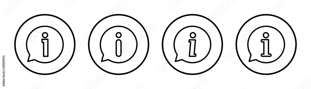 Information sign icon set illustration. about us sign and symbol. question mark icon Information sign icon set illustration. about us sign and symbol. question mark icon