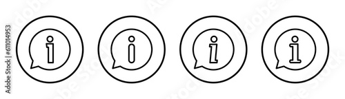 Information sign icon set  illustration. about us sign and symbol. question mark icon
