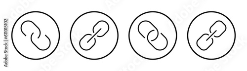 Link icon set illustration. Hyperlink chain sign and symbol