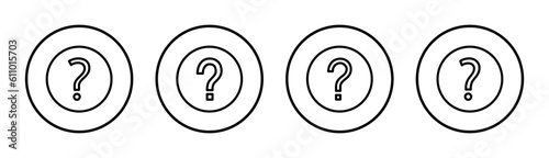 Question icon set illustration. question mark sign and symbol