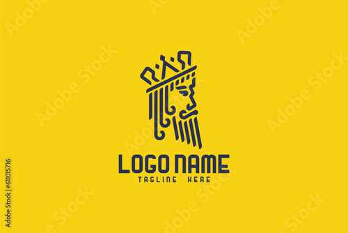 Creative logo design depicting a king - Logo Design Template	
