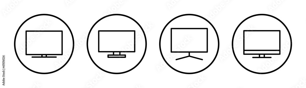Tv icon set illustration. television sign and symbol Tv icon set illustration. television sign and symbol