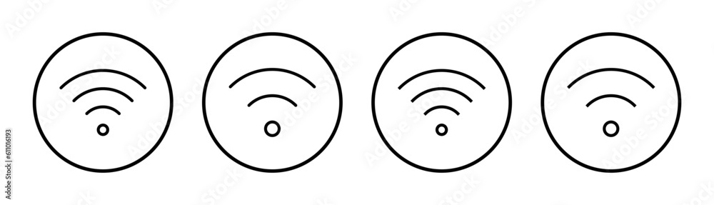 Wifi icon set illustration. signal sign and symbol. Wireless icon Wifi icon set illustration. signal sign and symbol. Wireless icon