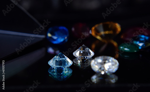 Real diamonds that sparkle on the floor