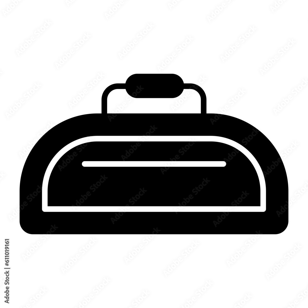 Gym Bag Glyph Icon Gym Bag Glyph Icon