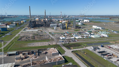 Industrial area Nieuwdorp Zeeland Netherlands. Vlissingen.