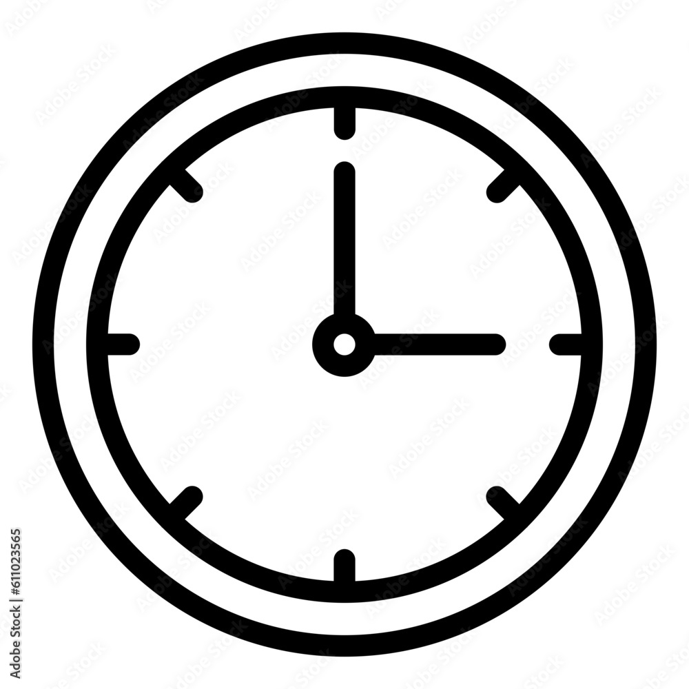 clock icon on button