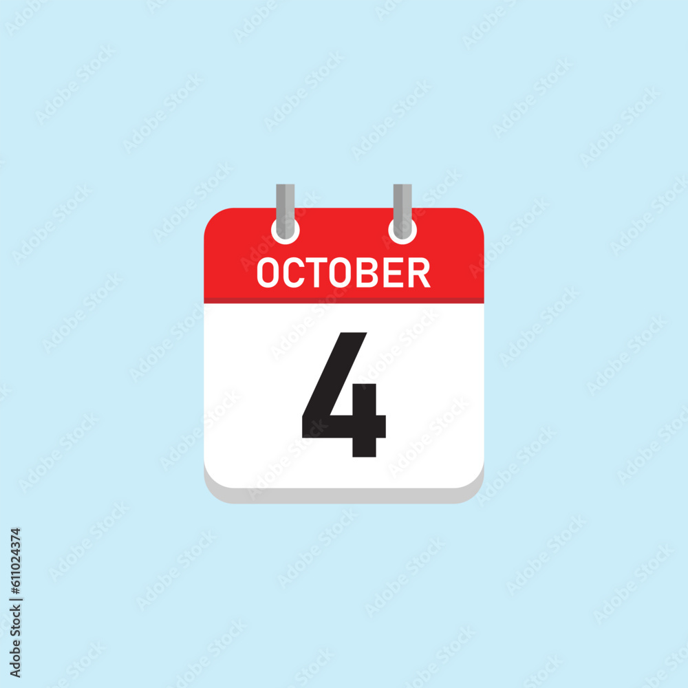 October 4 Concept Design. Vector Illustration. October 4 Concept Design. Vector Illustration.