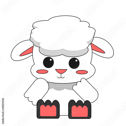 Cute cartoon cow illustration vector