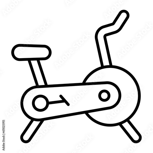 Exercise Bike Thin Line Icon