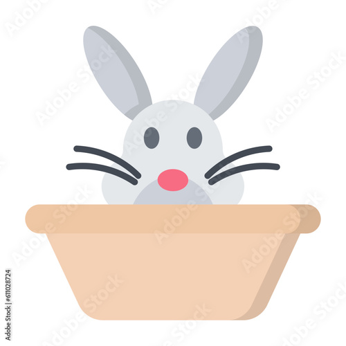 Easter Bunny Flat Icon