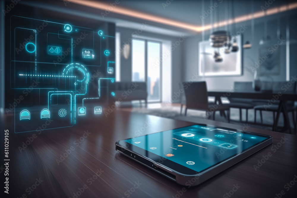 Image showcasing Modern smart home management system using augmented reality , Smart ...