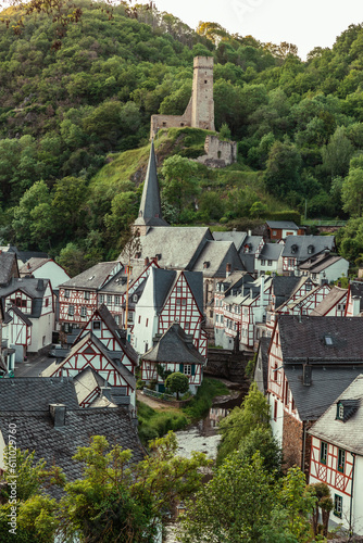 Bild auf Leinwand Monreal historic village of half-timbered houses