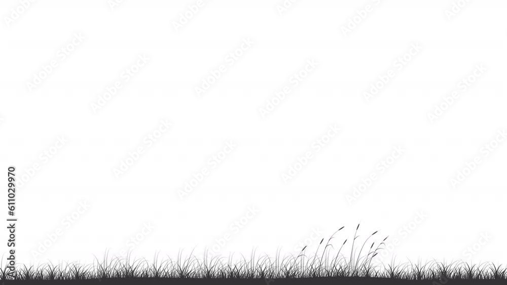Animated farm field backdrop. Crops waving on wind. Growing plants ...
