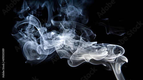 Smoke on black background. Background Concept. Generative AI