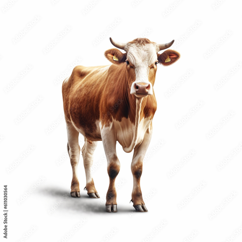 Cow isolated on white background