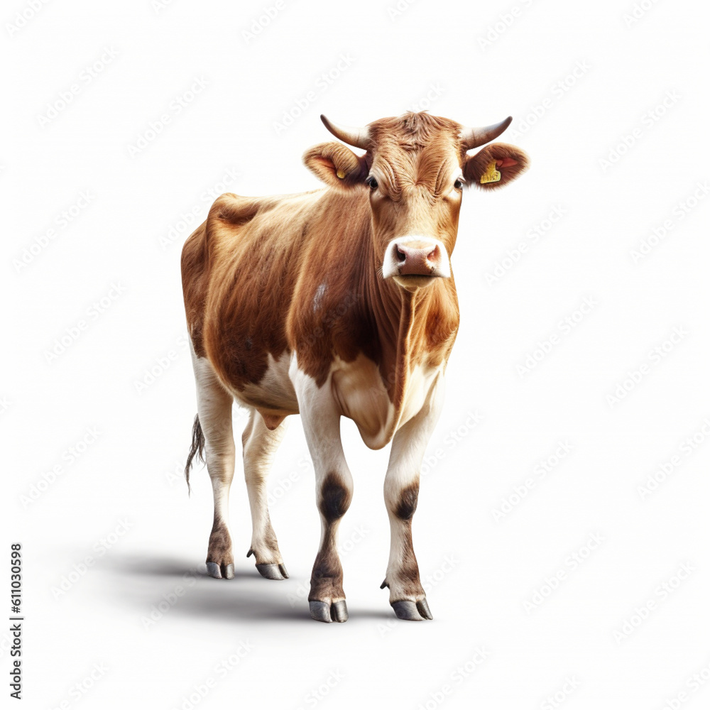 Cow isolated on white background