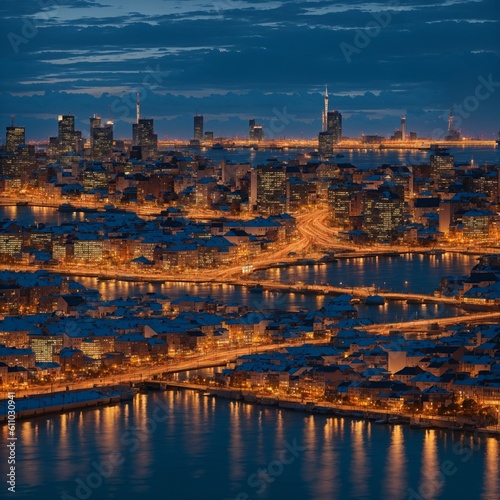 city at night AI Generative