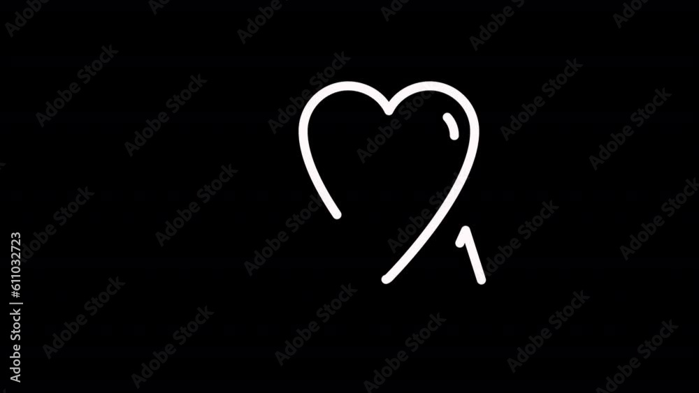 Animated cardiology line icon. Human health. Heart condition symptoms. White linear HD video footage for night mode. Looped isolated symbol animation on black with alpha channel transparency Animated cardiology line icon. Human health. Heart condition symptoms. White linear HD video footage for night mode. Looped isolated symbol animation on black with alpha channel transparency